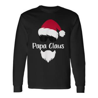 Papa Claus Christmas Santa Costume Matching Family Xmas Long Sleeve T-Shirt - Monsterry UK