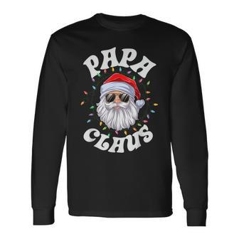 Papa Claus Santa Christmas Dad Family Matching Pajamas Xmas Long Sleeve T-Shirt - Seseable