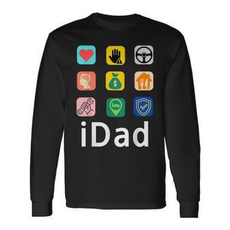 Papa I Dad Als Lustige Appatertag Langarmshirts - Geschenkecke