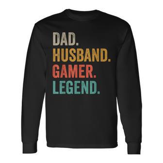 Papa Ehemann Gamer Legendideospielspieler Gaming Dad Langarmshirts - Geschenkecke