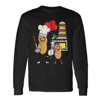 Papa Erdnuss Familie Kochen Köche Kind Kochkunst Huhn Nuss Kapuzenjacke Langarmshirts - Geschenkecke