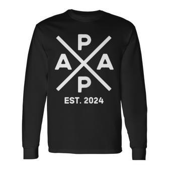 Papa Est 2024 Wird Papa 24 Level Bis Papa 2024 Langarmshirts - Geschenkecke