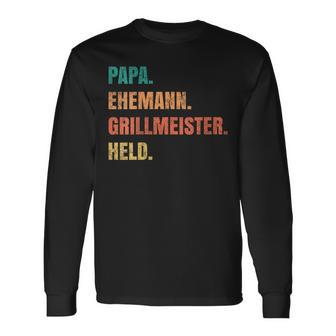 Papa Grillmeister Ehemann Held Langarmshirts - Geschenkecke