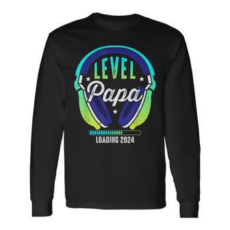 Papa Level Loading Schwangerschafterkünden Baby Party 2024 Langarmshirts - Geschenkecke