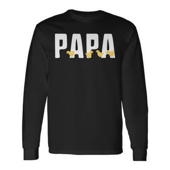 Papa Mit Seinen Küken Geschenkatertag Ankündigung Baby Langarmshirts - Geschenkecke