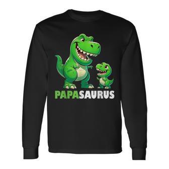 Papa Papasaurusatertagatertagsgeschenk Dino Papa Langarmshirts - Geschenkecke