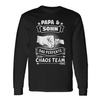 Papa Sohn Das Perfekte Chaos Teamatertag Toller Papa Langarmshirts - Geschenkecke