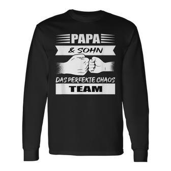 Papa Und Sohn Das Perfekte Chaos Teamatertag Langarmshirts - Geschenkecke