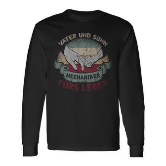 Papa Und Sohn Mechanikerater Freundschaft Dadatertag Langarmshirts - Geschenkecke