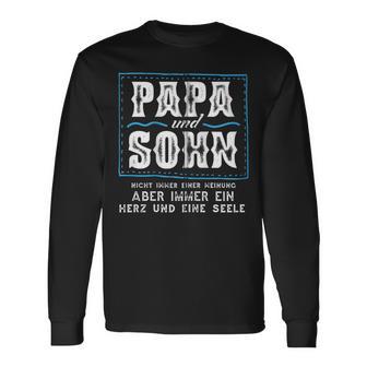 Papa Und Sohnnicht Immer Einer Meinung Aber Herz Und Seele Kapuzenjacke Langarmshirts - Geschenkecke