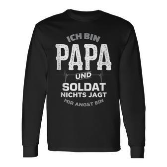 Papa Und Soldat Für Freund Mann Armee Bundeswehr Langarmshirts - Geschenkecke