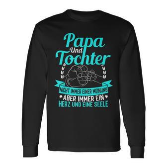 Papa Und Tochter Ein Herz Und Eine Seeleatertag Geschenk Langarmshirts - Geschenkecke