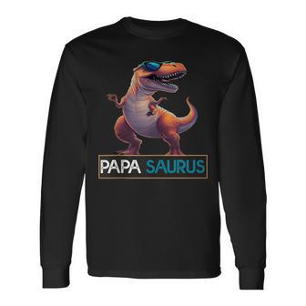 Papasaurus Dinosaurier Geburtstag Papa Saurus T-Rexatertag Langarmshirts - Geschenkecke