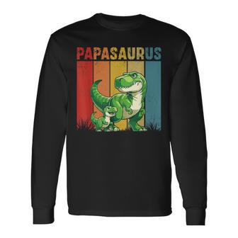 Papasaurusatertag Bester Papa T-Rex Papa Langarmshirts - Geschenkecke