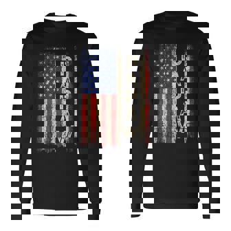 Papaw Grandpa Us American Flag Grandfather Day Long Sleeve T-Shirt | Seseable CA