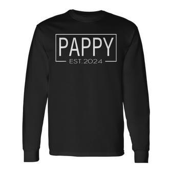 Pappy Est 2024 Father's Day Promoted To Pappy Long Sleeve T-Shirt - Thegiftio UK
