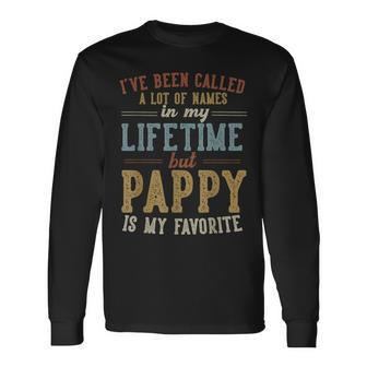 Pappy Is My Favorite Name Father's Day Pappy Long Sleeve T-Shirt - Seseable
