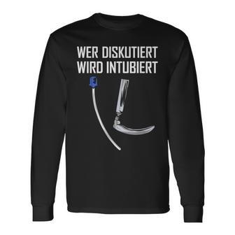 Paramedic Wer Diskuiert Wird Intubiert Paramedic S Langarmshirts - Seseable