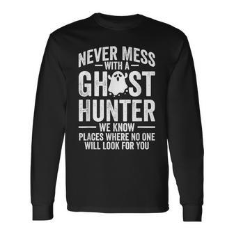 Paranormal Evp Hunting Ghost Hunter Adventures Long Sleeve T-Shirt - Monsterry