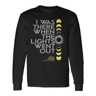 Paris Texas Total Solar Eclipse 2024 Long Sleeve T-Shirt - Monsterry DE