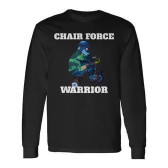 Parody Military Chair Force One Long Sleeve T-Shirt - Monsterry DE