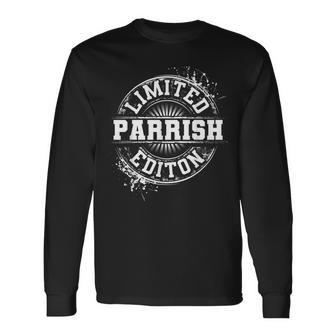 Parrish Surname Family Tree Birthday Reunion Idea Long Sleeve T-Shirt - Seseable