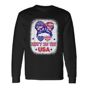 Party In The Usa Patriotic- N Girls Youth American Long Sleeve T-Shirt - Thegiftio