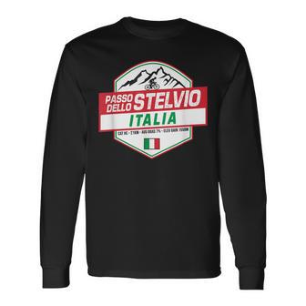 Passo Dello Stelvio Ciclista Lombardía Italia Ciclismoacaciones Camiseta de manga larga - Regaloses