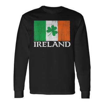 Patriotic Irish Flag Ireland St Patrick's Day Long Sleeve T-Shirt - Monsterry
