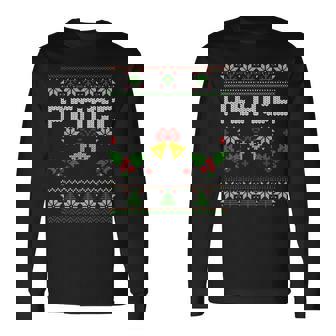 Peace I Come In Peace Couple Matching Ugly Christmas Sweater Long Sleeve T-Shirt | Mazezy