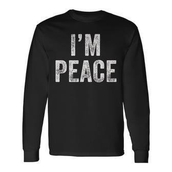 I Come In Peace I'm Peace Matching Couple Lovers Long Sleeve T-Shirt | Mazezy