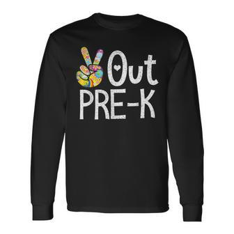 Peace Out Pre-K Last Day Of School Pre-K Graduate 2024 Long Sleeve T-Shirt - Monsterry
