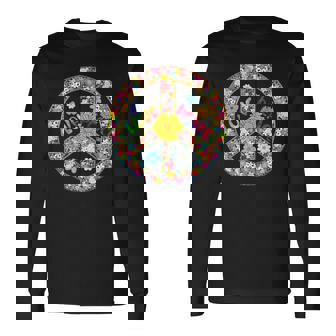 Peace Sign Love T 60S 70S Tie Die Hippie Costume Long Sleeve T-Shirt | Mazezy
