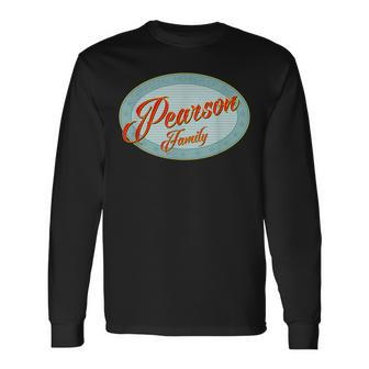 Pearson Family Reunion Surname Last Name Long Sleeve T-Shirt - Seseable