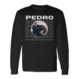 Pedro Raccoon Dancing Meme Long Sleeve T-Shirt | Mazezy UK