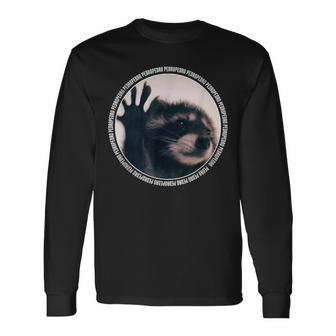 Pedro Raccoon Dancing Meme Long Sleeve T-Shirt - Monsterry