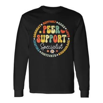 Peer Support Specialist Life Appreciation Week School Long Sleeve T-Shirt - Thegiftio UK