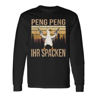 Peng Peng Ihr Spacken Langarmshirts, Vintage Gänse-Design Lustig - Seseable