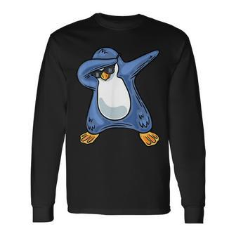 Penguin Lover Cute Penguin Dabbing Animal Penguin Long Sleeve T-Shirt - Seseable