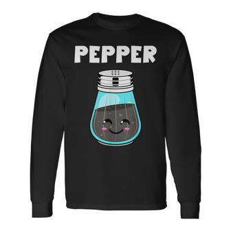 Pepper Costume Salt Pepper Matching Couple His Her Long Sleeve T-Shirt - Seseable