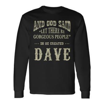 Personalized Birthday For Person Named Dave Long Sleeve T-Shirt - Thegiftio UK