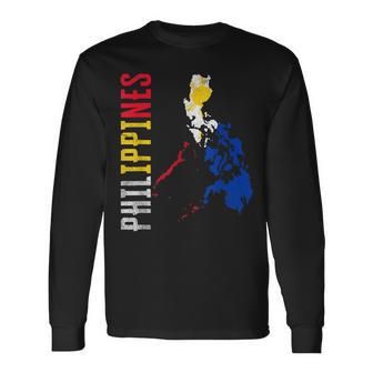 Philippines Flag Proud Filipino Souvenir Philippines Holiday Long Sleeve T-Shirt - Monsterry CA