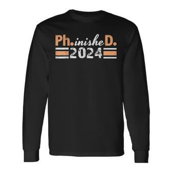 Phinished Graduation 2024 Doctor Doctorate PhD Long Sleeve T-Shirt - Thegiftio UK