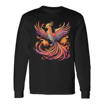 Phoenix Fire Bird Long Sleeve T-Shirt - Thegiftio UK