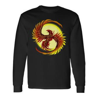 Phoenix Legendary Fire Bird Mythical Animal Phoenix Long Sleeve T-Shirt - Monsterry UK