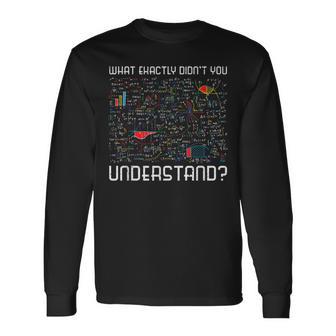 Physics Formulas Science Geek Physics Long Sleeve T-Shirt - Monsterry