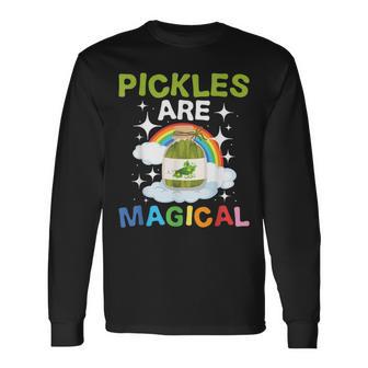 Pickles Are Magical Pickle Vegetarian Vegetable Farming Long Sleeve T-Shirt - Monsterry AU