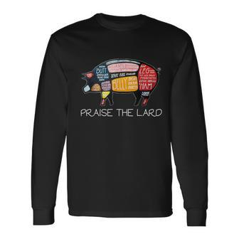 Pig Bacon Praise The Lard Long Sleeve T-Shirt - Monsterry DE