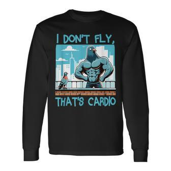 Pigeon Workout Bodybuilding Fitness Gym Muscle Long Sleeve T-Shirt - Thegiftio UK