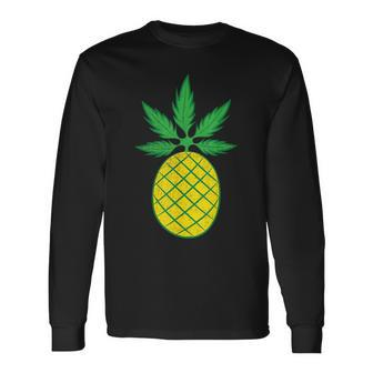 Pineapple Weed Cannabis Marijuana Stoner Long Sleeve T-Shirt - Monsterry CA